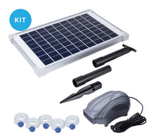 Load image into Gallery viewer, Solariver™ Solar Pond Aerator (DC Air Pump, 12w Solar Panel, 5 Air Stones) - Battery Compatible
