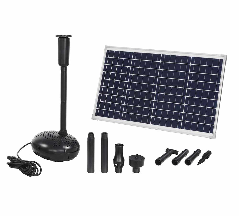 Solariver™ Solar Water Pump Kit (655+GPH, 18v DC Submersible, 35 Watt Solar Panel)