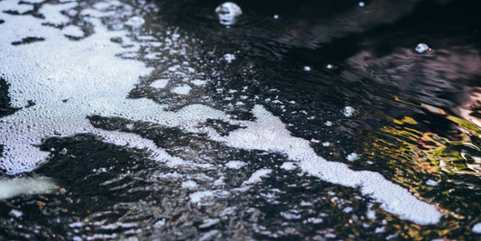 body of water being aerated with solar pond aerator