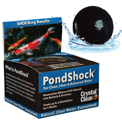 Pond Shock Ball, Natural Enzymes & Live Bacteria, Freshwater Clarifier Shock Treatment, Muck & Sludge Remover