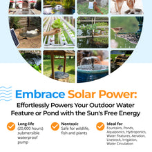 Load image into Gallery viewer, Solariver™ Solar Water Pump Kit (360+GPH, 12v DC Submersible, 20 Watt Solar Panel)
