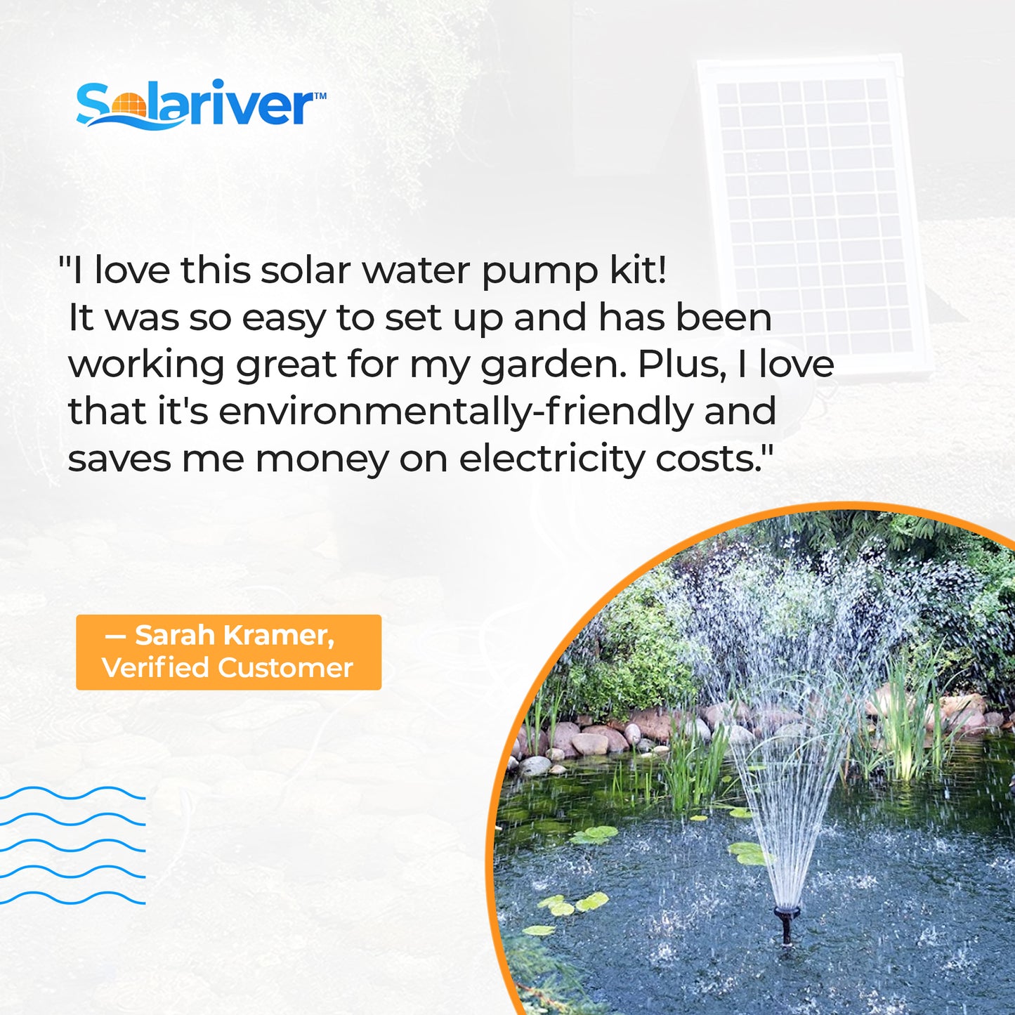 Solar Water Pump Kit (160+GPH, 12v DC Submersible, 12 Watt Solar Panel)