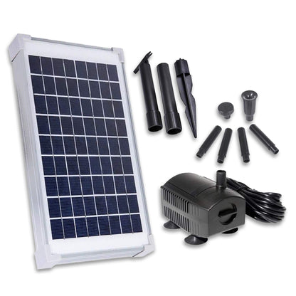 Solar Water Pump Kit (160+GPH, 12v DC Submersible, 12 Watt Solar Panel)