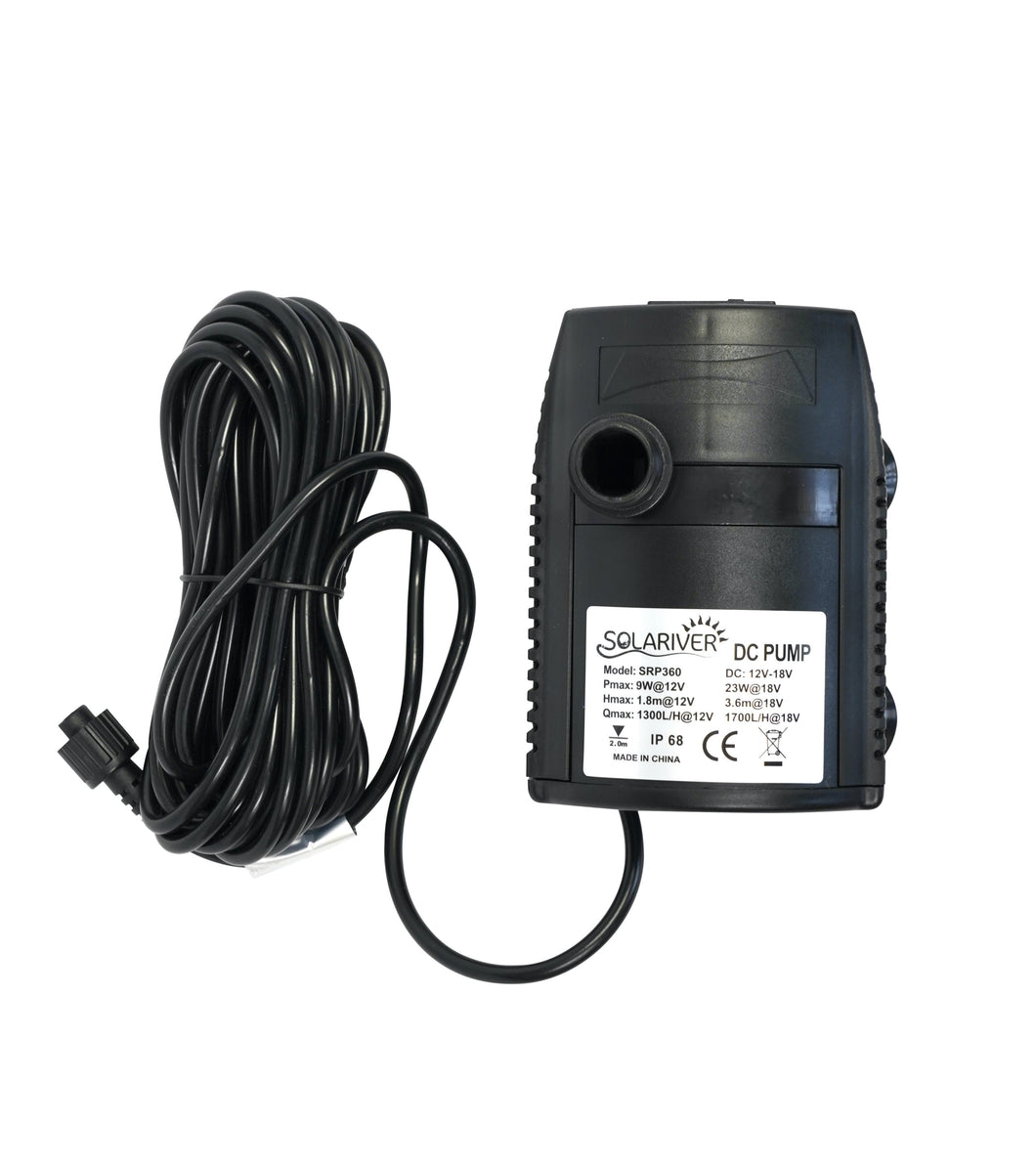 Solariver™ - Replacement Solar Water Pump (360+GPH, 12v DC Submersible)