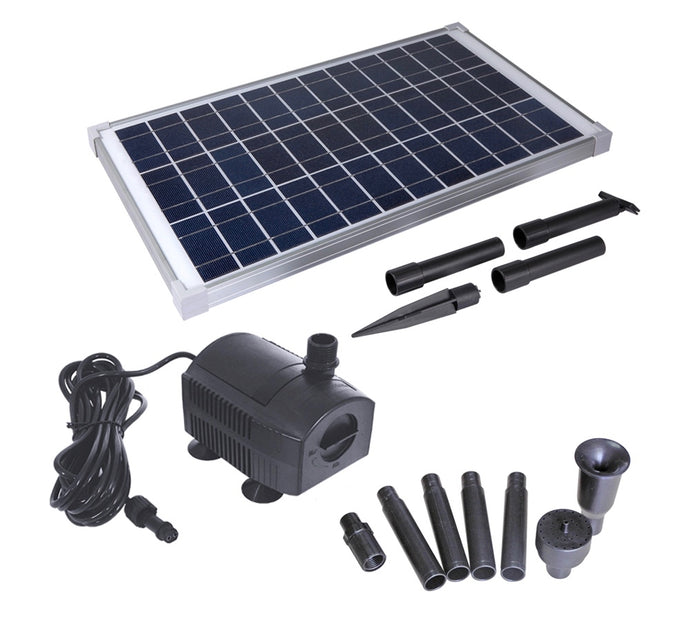 Solar Water Pump Kit complete with all accessories.